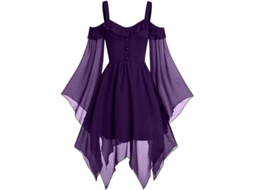 Vestido Gótico Fasst de Hombros Descobertos para Halloween (S)