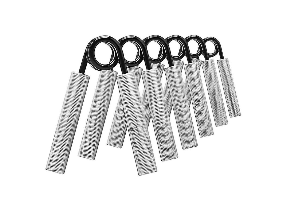 6pcs Set De Fortalecedores De Agarre 100-350 Libras, Acero Alto Carbono, Resistente, Para Entrenamiento De Manos Y Antebrazos