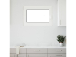 Janela De Porão Risor 90 X 70 Cm Pvc E Vidro Branco