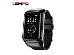 Smartwatch Original Lemfo M7 Bluetooth 2-En-1 Bracelet Noir