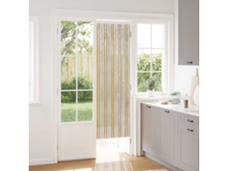 Vidaxl Cortina De Insetos Chenille Cinza E Bege 56 X 185 Cm 100% Pp