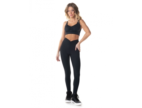 Leggins de Mulher VESTEM Fuso Esmeralda Preto (L)