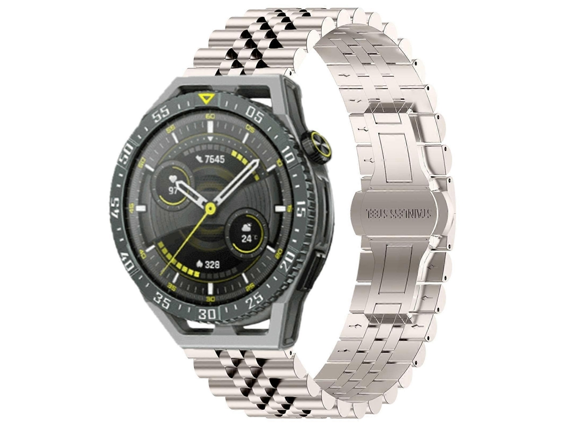 Pulseira De Aço Inoxidável Meia-lua Five Bull Para Huawei Watch Gt3 Se + Ferramenta Para Remoção Da Pulseira