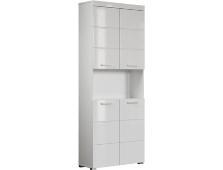 Coluna dupla AMANDA - 4 portas + 1 nicho - 73 x 31 x 190 cm - Branco TRENDS INTERNATIONAL