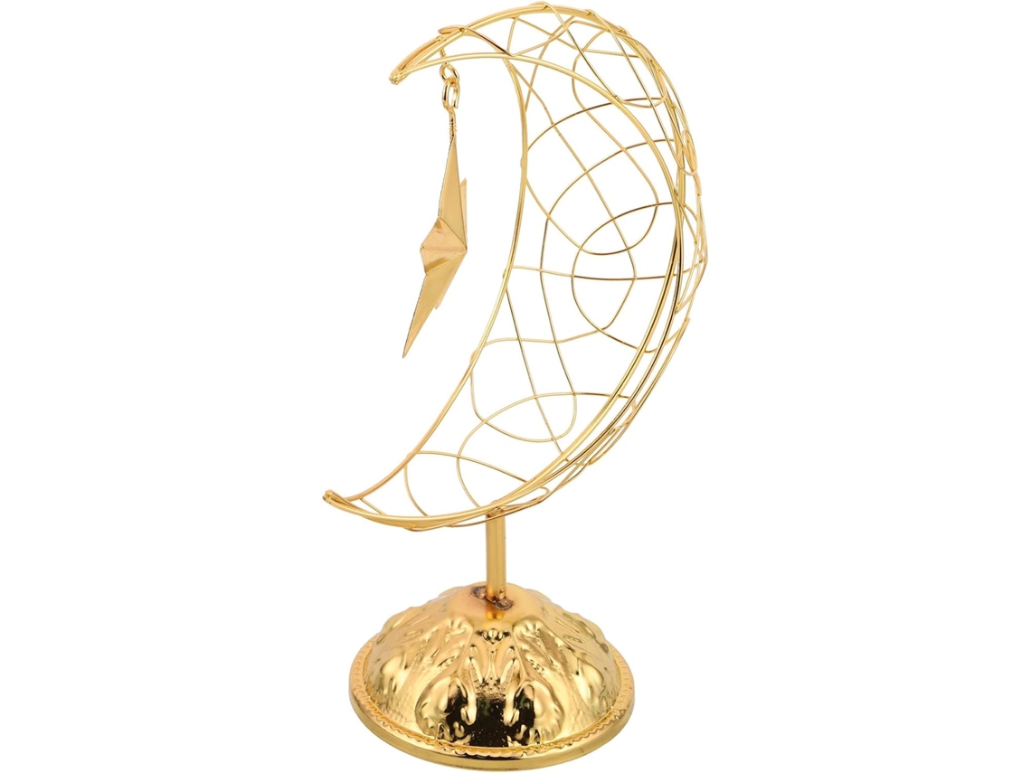 Ornamento De Lua E Estrela Em Ferro Dourado, Decoração Elegante E Versátil Para Sala De Estar E Suporte De Tv
