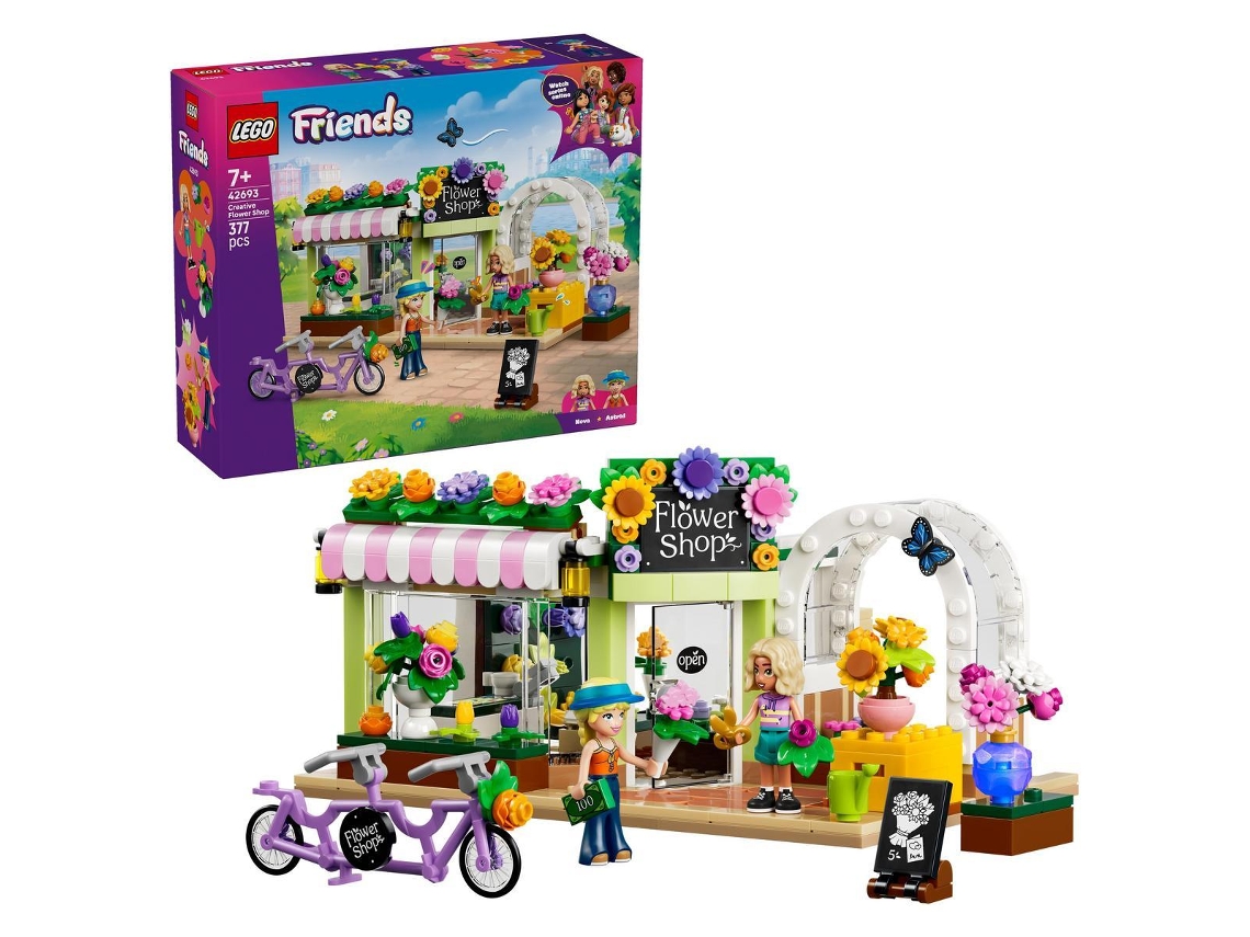 Lego® 42693 Friends Florista Criativa - Loja de Brinquedos e 2 Mini Bonecas