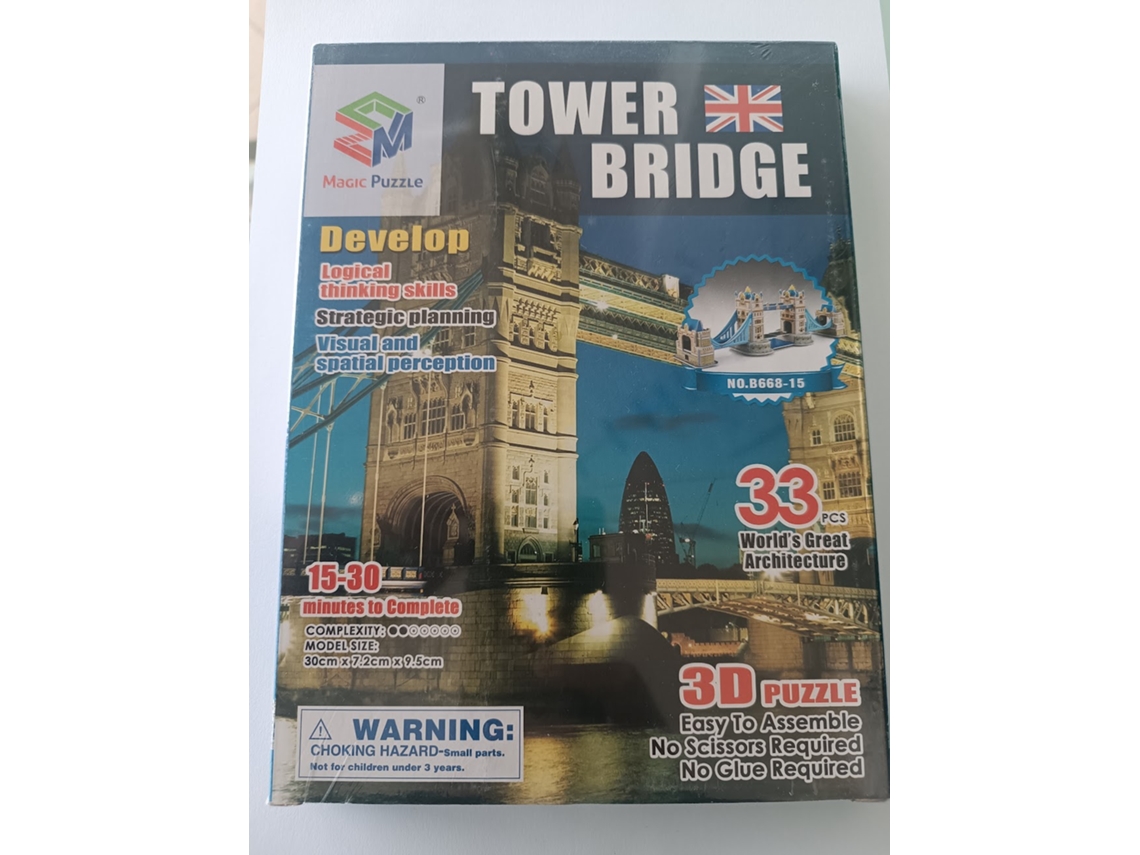Magic Puzzle Tower Bridge 3d Puzzle 33 Peças
