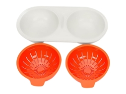 Poachedor De Ovos De Micro-ondas, Panelinha Antiaderente De Duas Camadas Com Tampa Para Cozinhar Ovos (laranja)