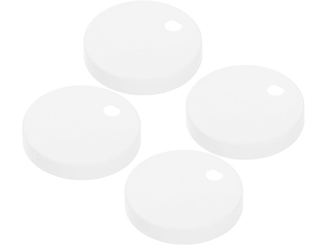 Kallory Conjunto De 4-tampas Fuso Assento Sanitário Em Plástico Branco, 55mm, Pvc, Decorativas, Banheiro