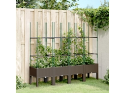 Vidaxl Vaso/floreira De Jardim C/ Treliça 160x40x142,5cm Pp Castanho