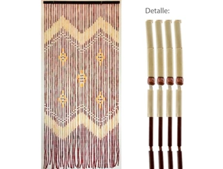Cortina puerta 42 tiras bambu 90x200 cm.