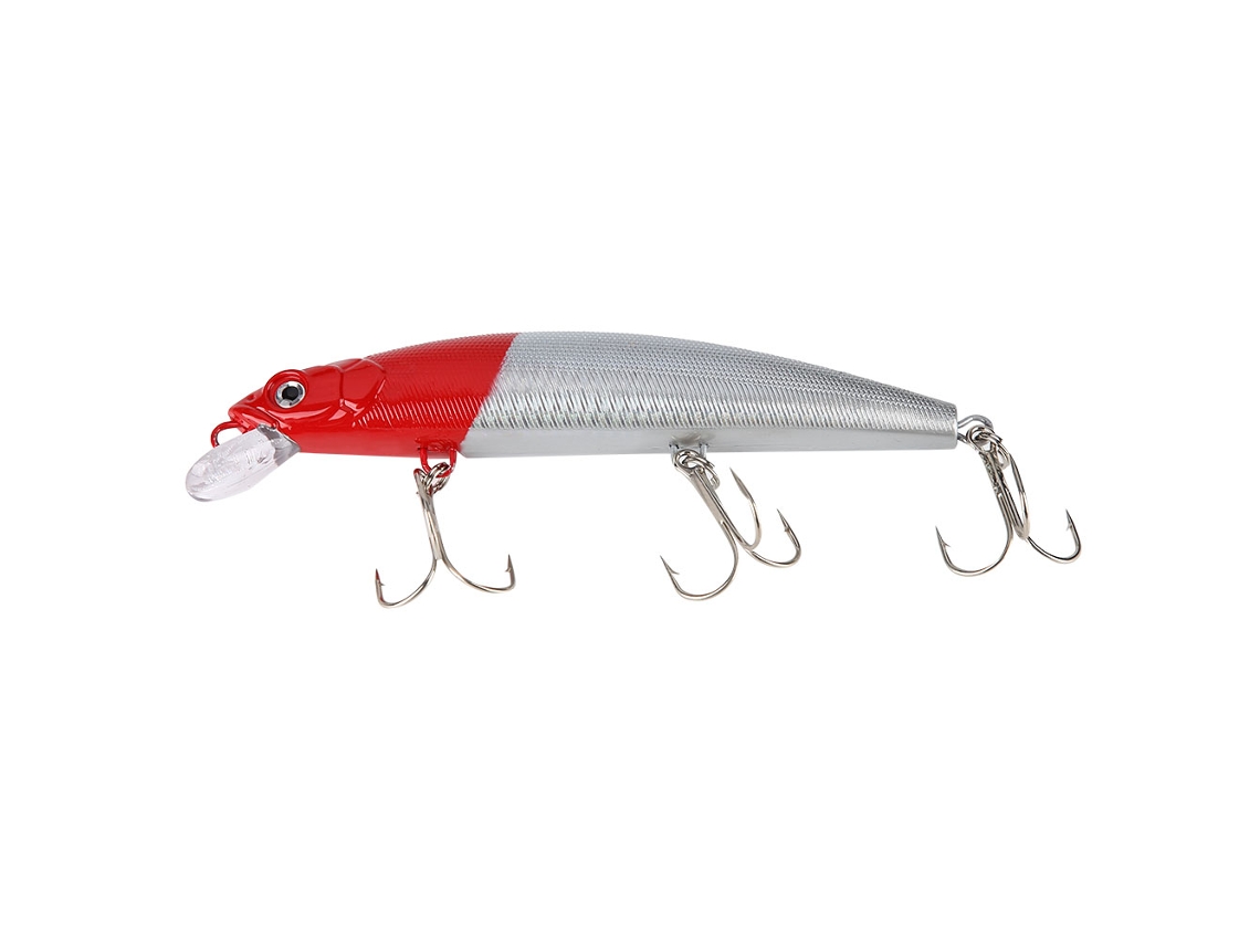 Hard Bait For Boat Fishing (heavy Weight, Red Head And Silver Body)