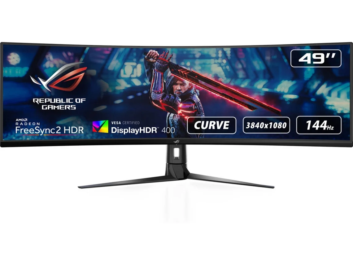 Monitor Curvo Gaming ASUS Rog Strix XG49VQ (Outlet Grade A - 49'' - 4 ms - 144Hz - FreeSync)