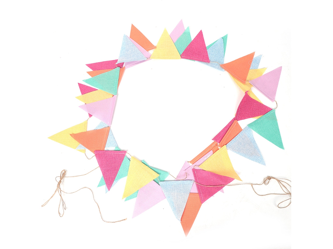Bandeiras Coloridas Dupla Face, Banner Multicolor para Festa, Casamento e Celebração (10m 42 Peças)