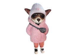 Mali figura de Cão em Resina Decorativa Ornament Stand Toy Presente Natal Casa Sala