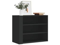 Vidaxl Armário De Parede 75x35x60 Cm Derivados De Madeira Preto