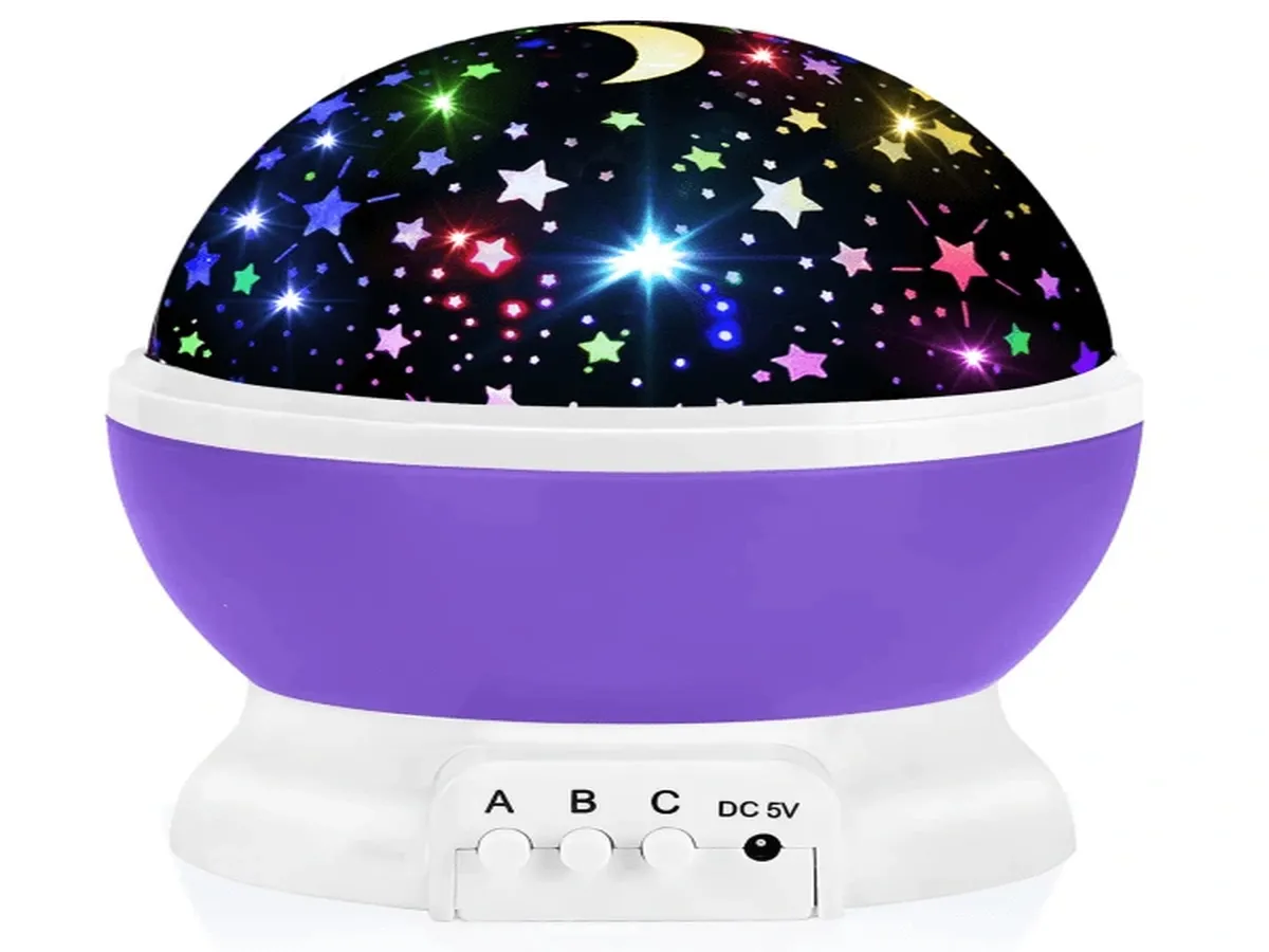 Lurelia Projetor De Estrelas Led, Usb, Rotação 360°, Céu Estrelado, Para Quarto Branco