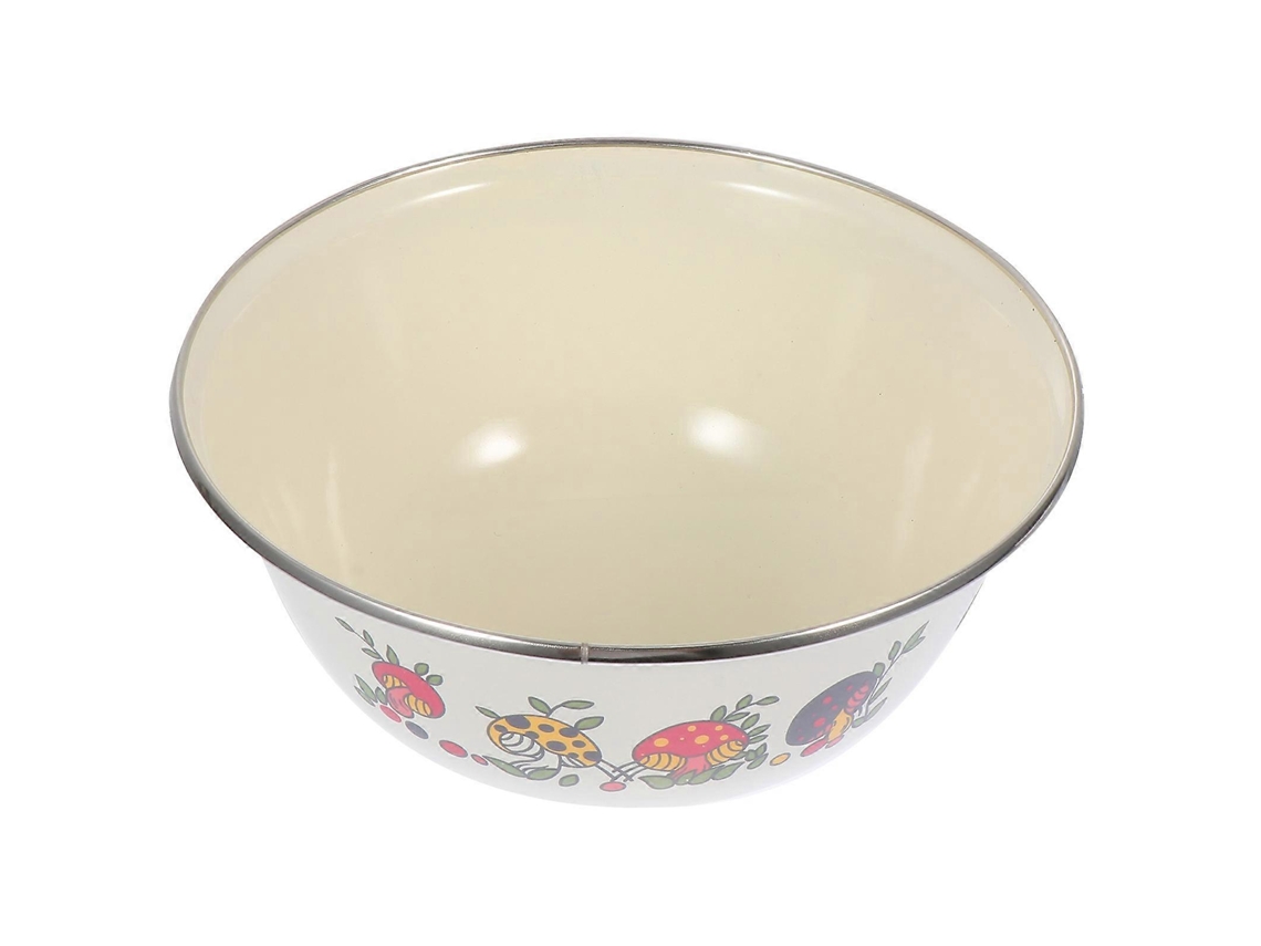 Conjunto 6 Tigelas Esmalte Ferro Retrô Práticas Para Cozinha Bege