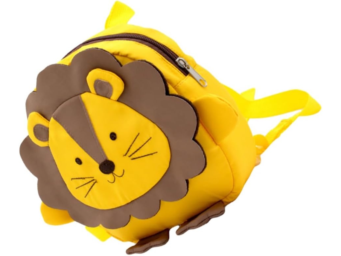 Mochila Escolar Infantil Solustre Anti-perda, Feita Em Tecido Oxford Com Um Adorável Motivo De Leão Em 3d. Mochila