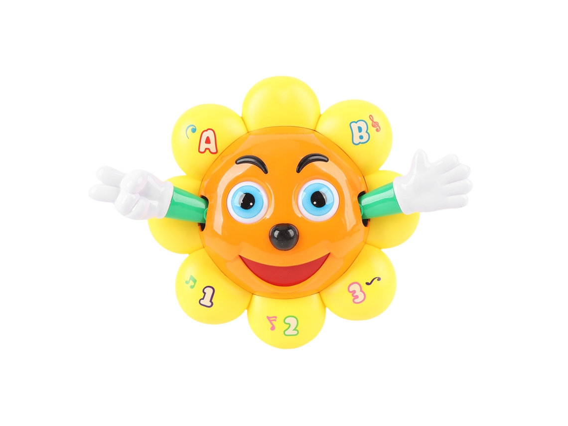 Brinquedo Girassol Elétrico Rotativo Com Luz E Música Para Bebê E Crianças Toddler