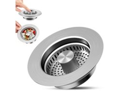 Tampão De Cozinha Universal 3 Em 1,aço Inoxidável Com Filtro Anti Entupimento,para Ralo De 72 86mm,fácil Instalação Btforus