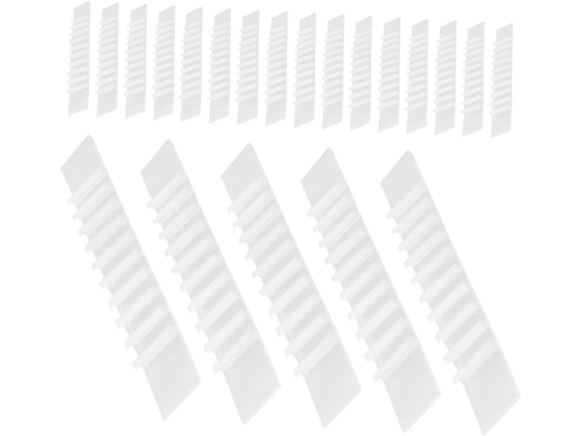 100 unidades de tiras adesivas de silicone antiderrapantes para armários e acessórios de guarda-roupa.