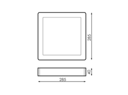 Painel de Superficie Serie Slim Quadrado 25W 3000K