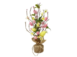 Laxiscreed Árvore Decorativa Easter Egg Linen Pequena Para Decoração De Primavera