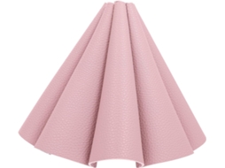 Abajur Decorativo Em Couro Rosa, Com Design Hexagonal Elegante.