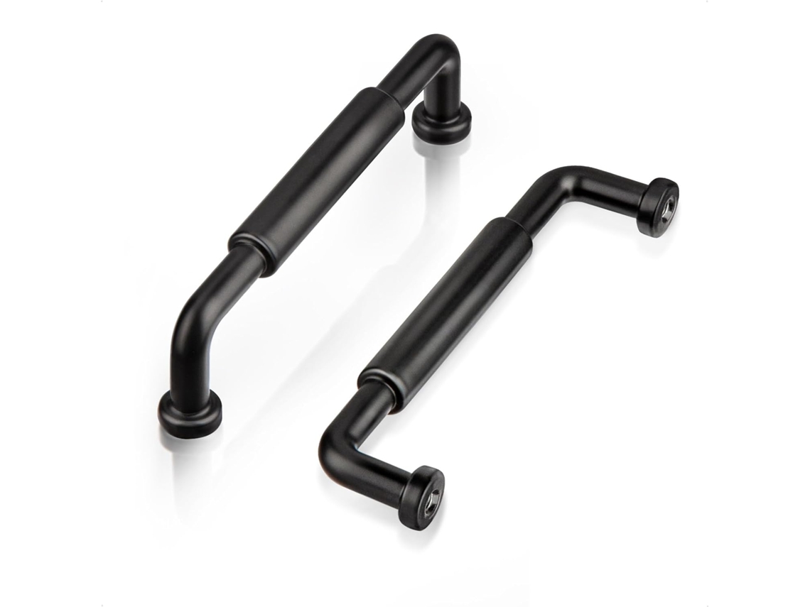 Empurrador para Móveis, Distância Central 96 Mm, Clássico Redondo em Zinco, Adequado para Gavetas de Quarto e Escrivaninha, Parafusos Inclusos Zeuxo