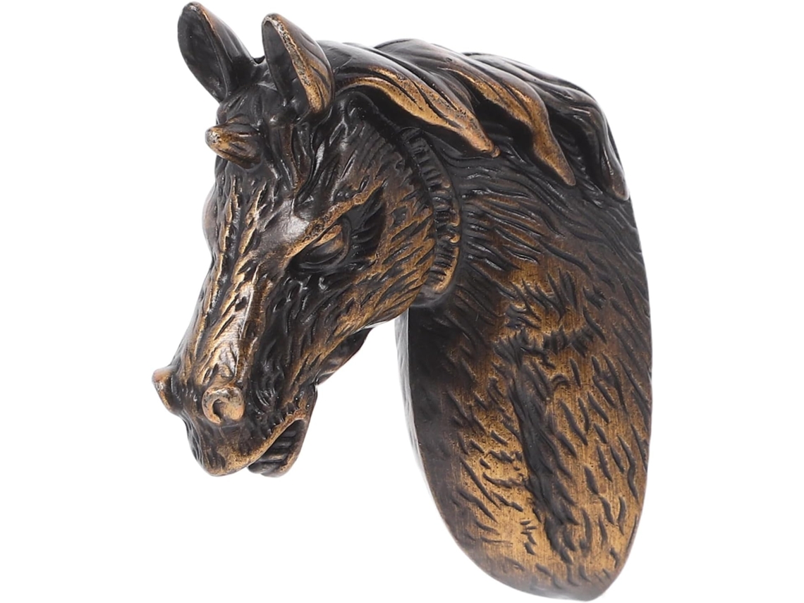 Puxadores Decorativos Em Forma De Cabeça Cavalo Da Yardenfun, Em Liga De Zinco, Para Portas E Decoração De Casa