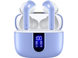 Fones de Ouvido Bluetooth Sem Fio com Display Led e Estojo de Carregamento JIAPEI (azul)