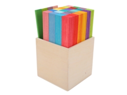 Mali 120pcs Blocos de Madeira Coloridos para Construção de Pontes Brinquedo Educativo Diy para Crianças