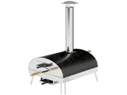 Mini Forno de Pizza portátil a lenha com pedra Ø33cm e bandeja giratória