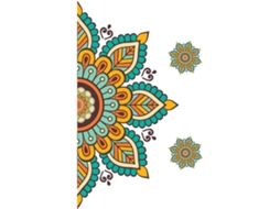Adesivo Parede Mandala Autoadesivo Pvc Fácil Aplicar Decoração Portas Janelas Design Exclusivo Folha Delicado GOKOCO
