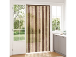 Vidaxl Cortina De Insetos Chenille Marrom E Bege 118 X 220 Cm 100% Pp