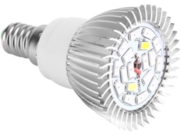 Lâmpada LED de espectro completo para cultivo, 18W, 18 LEDs, DXGHC Brilvibera