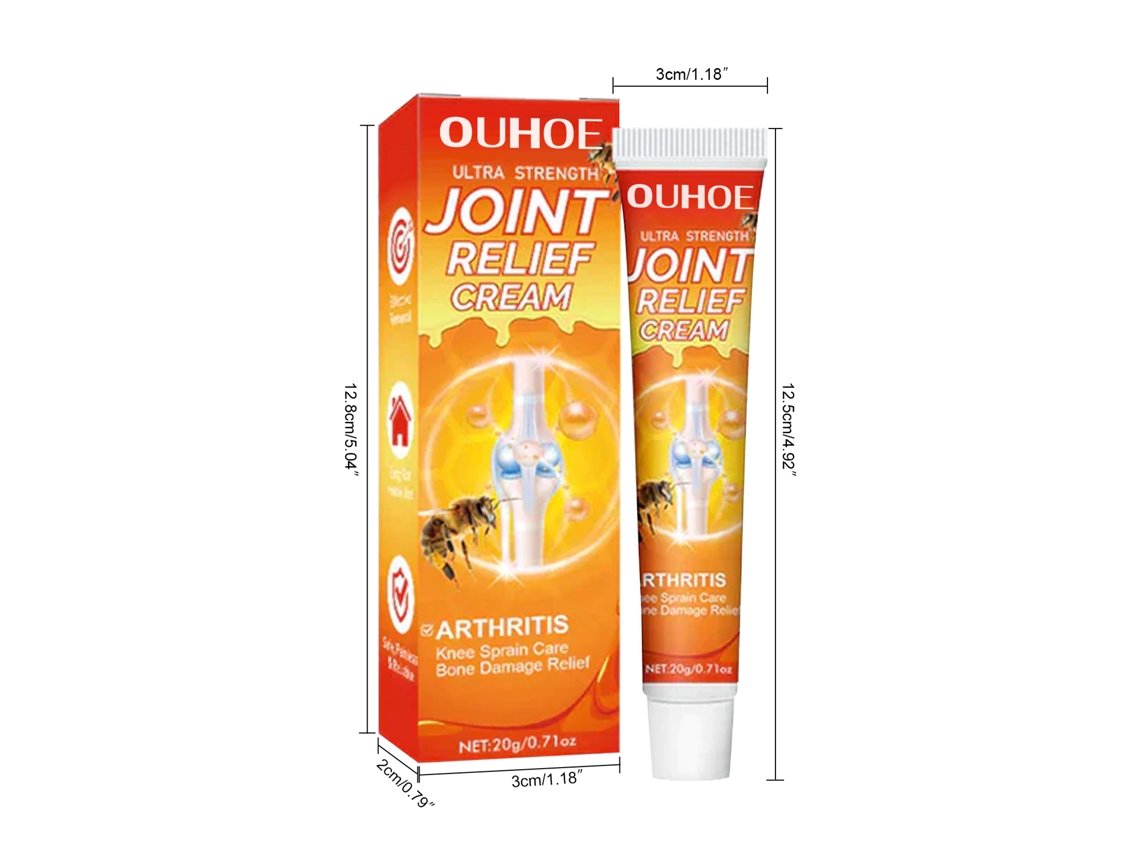Creme De Alivio Para Articulações Com Veneno De Abelha Ouhoe 20g - Alivia Psoríase, Vermelhidão E Coceira