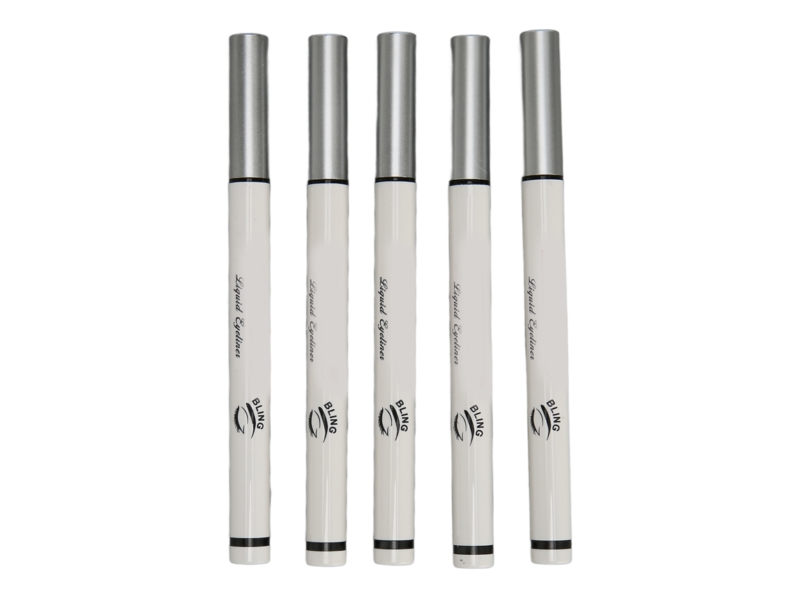 Kit De 5 Canetas De Eyeliner Líquido Colorido À Prova D'água Com Pincel Macio E Secagem Rápida