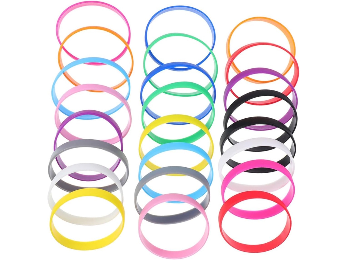Conjunto De 48 Pulseiras Esportivas Silicone Para Homens E Mulheres, Leves E Duráveis, Ideais Para Eventos Esportivos