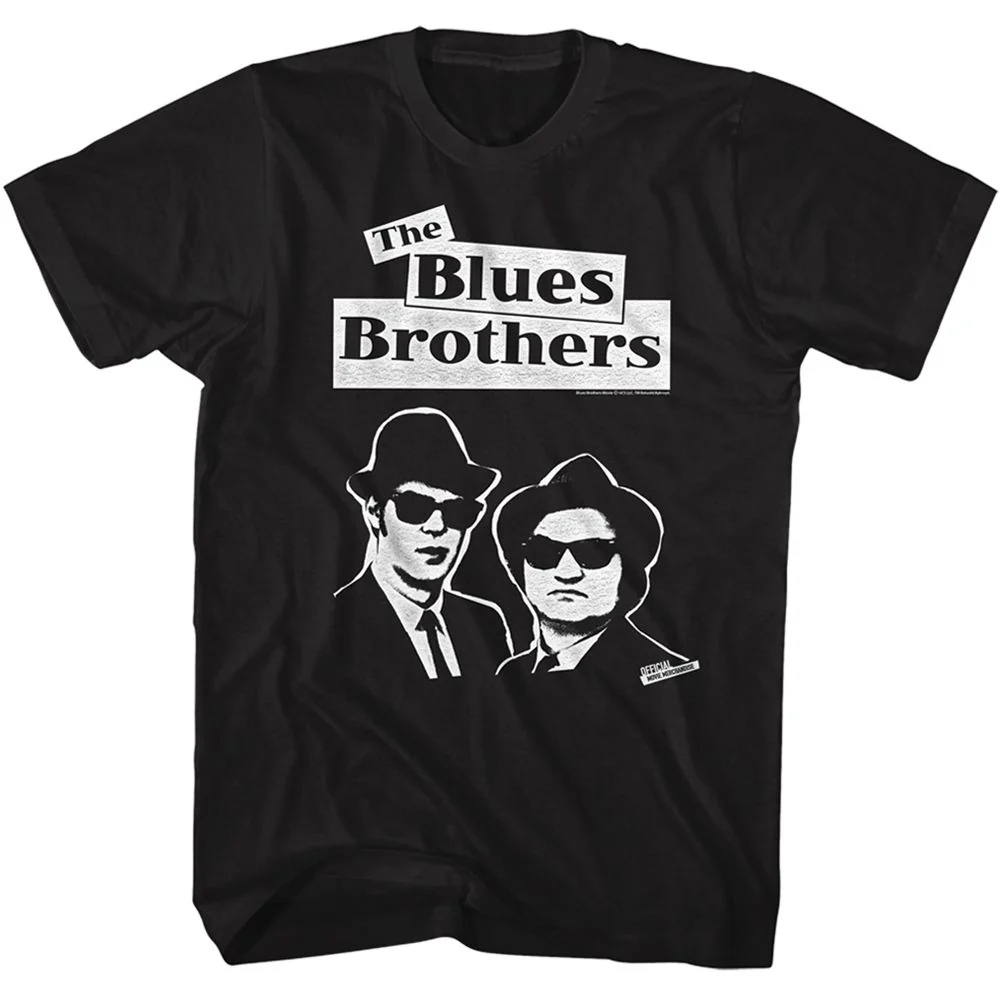 Unisex Adult T-shirt Rockinstone The Blues Brothers Movie Brothers Black Sizexxxl