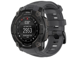 Bracelete para Garmin Instinct 3 Amoled / Solar em Silicone com liberação rápida cinza grafite (45mm)