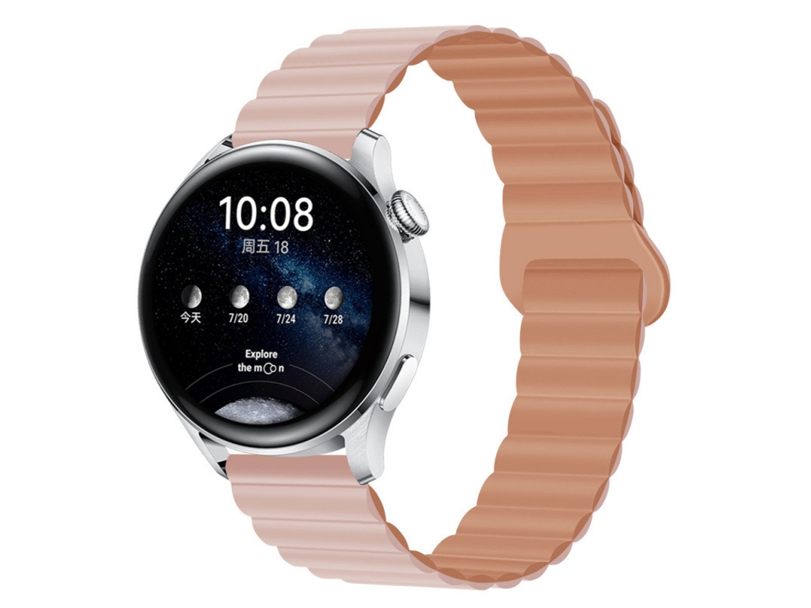 Bracelete Para Garmin Forerunner 55/165/245570/570/645/70/170 (20mm) Rosa-castanho Claro Cuich