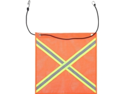 Bandeira Laranja Refletiva Em Pvc, 45x45cm, Impermeável E De Alta Visibilidade.