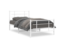 Estrutura de Cama 100x200 cm em Metal com Cabeceira e Pés MAISON EXCLUSIVE