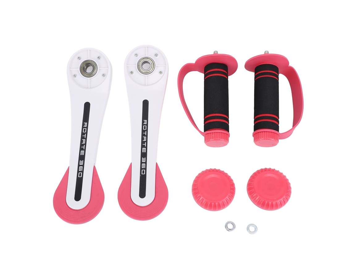 2pcs Halteres Para Mulheres Com Mancais Giratórios Para Treinamento De Músculos De Braço E Fitness Rosa Branco
