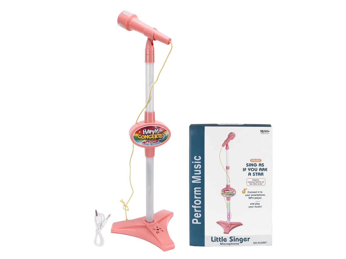 Primerox microfone de Brinquedo para Bebê com Suporte Volume Apropriado Aparência Bonita Fácil Instalação