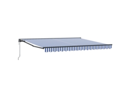 Conjunto 1 Toldo Retrátil Vidaxl Azul Alumínio (400 × 300 Cm)
