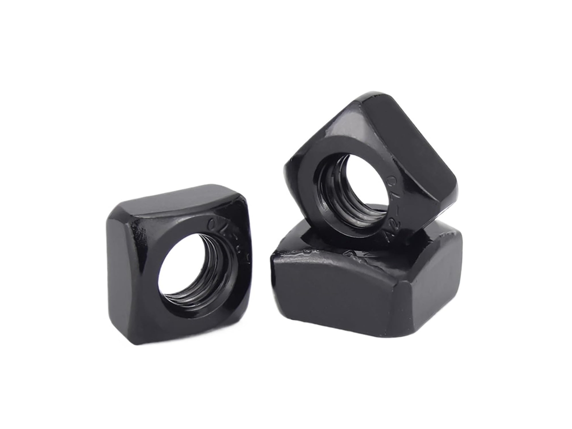 5a 50 Peças De Porcas Quadradas Aço Inoxidável A2-70 304, Galvanizadas Com Zinco Preto Din 557 M3 M4 M5 M6 M8 M10 M12 50 Peças