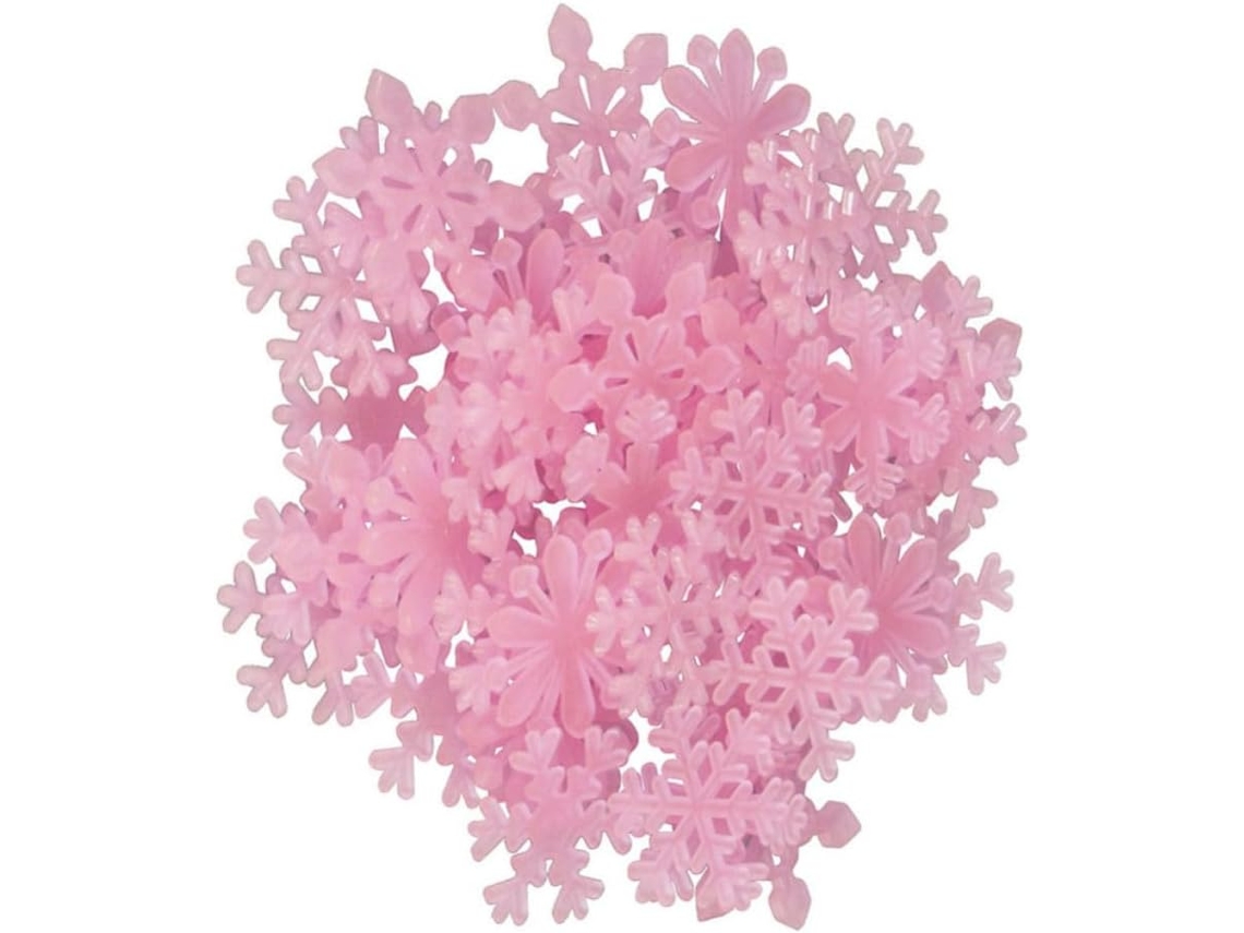 Conjunto 200 Adesivos Parede Formato Floco Fáceis Aplicar Adesivo Plástico Decoração Natalina Interiores GOKOCO